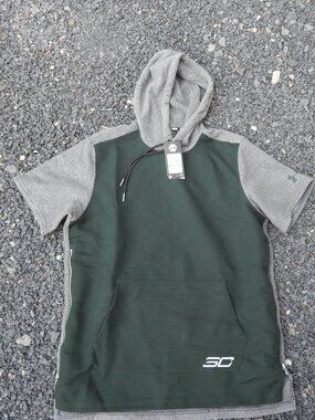 Under Armour Stephen Curry Short Sleeve Waffle Knit Warm Up Shirt Large NEW